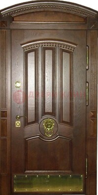 Хорошая стальная арочная дверь с декоративным элементом ДА-23 в Солнечногорске