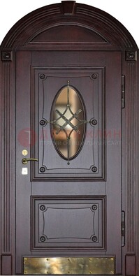 Арочная металлическая дверь с виноритом ДА-38 в Солнечногорске