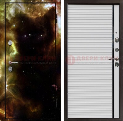 Стальная дверь с фотопечатью космоса ДФ-14 в Солнечногорске