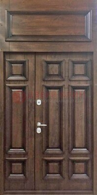 Классическая входная дверь с верхней фрамугой ДФГ-15 в Солнечногорске