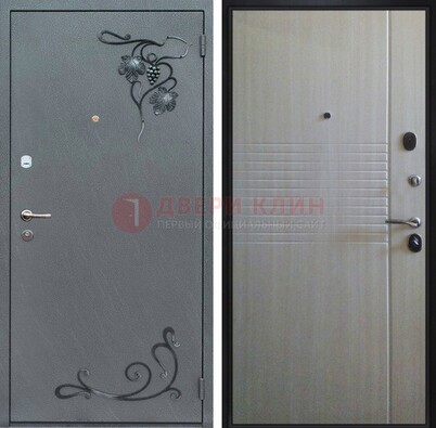 Коттеджная металлическая дверь с ковкой ДК-14 в Солнечногорске