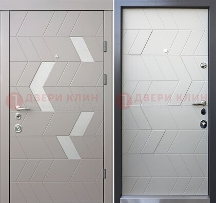Темная металлическая дверь со светлой МДФ внутри ДМ-203 в Солнечногорске