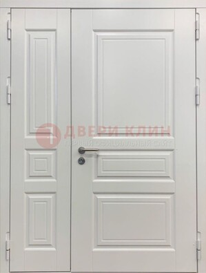 Полуторная светлая металлическая дверь с МДФ ДМ-336 в Солнечногорске