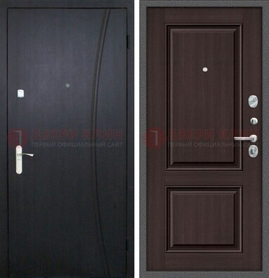 Темная стальная дверь с МДФ панелями ДМ-362 в Солнечногорске