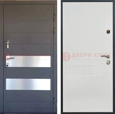 Металлическая дверь МДФ темная и светлая ДМ-420 в Солнечногорске
