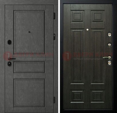 Серая стальная дверь с классическими МДФ ДМ-456 в Солнечногорске
