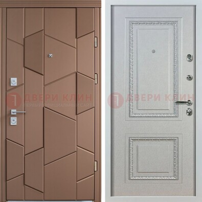 Квартирная стальная дверь с разными панелями МДФ ДМ-496 в Солнечногорске