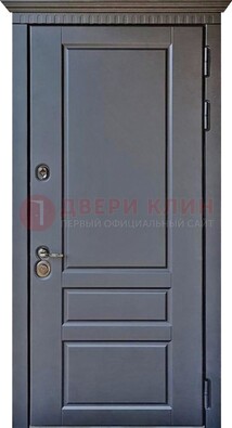 Тёмная входная дверь для коттеджа с МДФ ДМ-528 в Солнечногорске