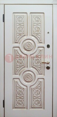 Уличная белая дверь для загородного дома с МДФ ДМ-529 в Солнечногорске