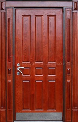 Красная входная дверь для улицы с МДФ ДМ-532 в Солнечногорске
