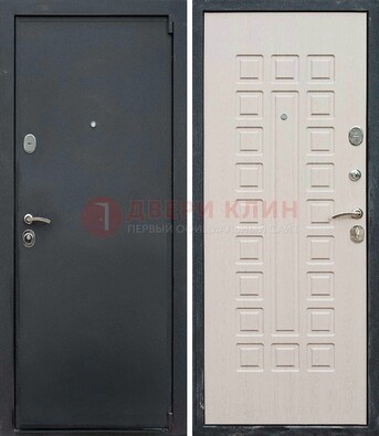 Черная металлическая дверь с порошковым покрытием ДП-101 в Солнечногорске