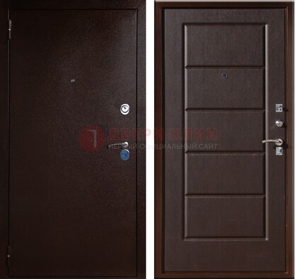 Темная входная дверь с порошковым окрасом ДП-113 в Солнечногорске