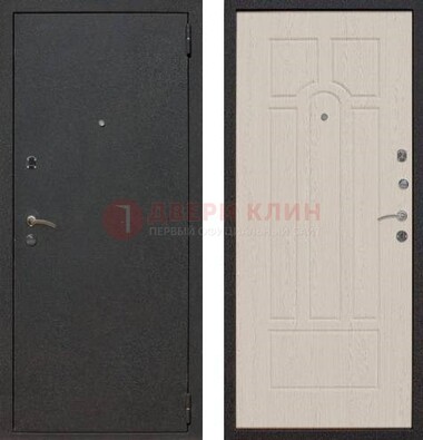 Серая входная дверь с порошковым покрытием МДФ внутри ДП-129 в Солнечногорске