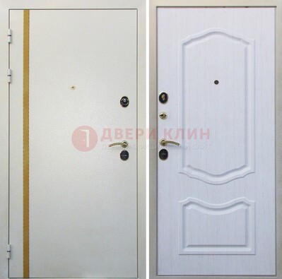 Белая входная дверь с порошковым напылением ДП-136 в Солнечногорске