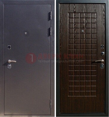 Серая металлическая дверь с порошковым напылением ДП-153 в Солнечногорске