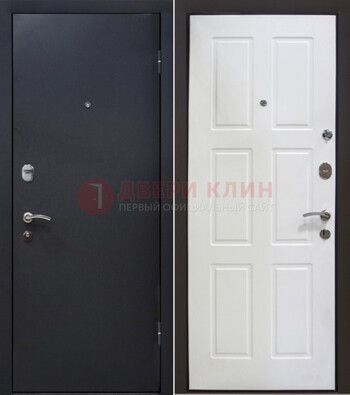 Черная металлическая дверь с порошковым покрытием ДП-193 в Солнечногорске