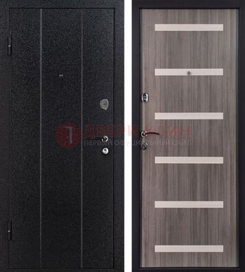 Черная стальная дверь с порошковым окрасом ДП-199 в Солнечногорске