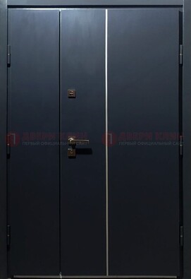 Темная металлическая дверь с порошковым покрытием ДП-220 в Солнечногорске