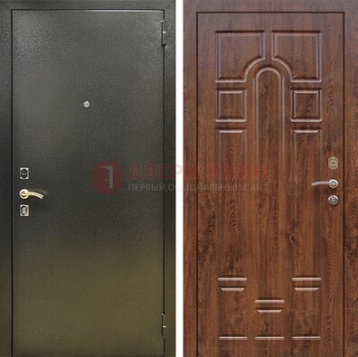 Металлическая дверь Темное серебро с порошковым покрытием и МДФ ДП-271 в Солнечногорске