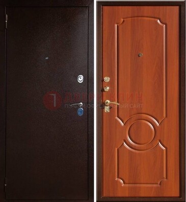 Темная железная дверь с порошковым напылением ДП-46 в Солнечногорске