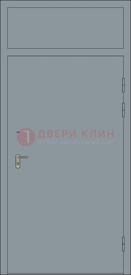 Серая техническая дверь ДПП-16 в Солнечногорске