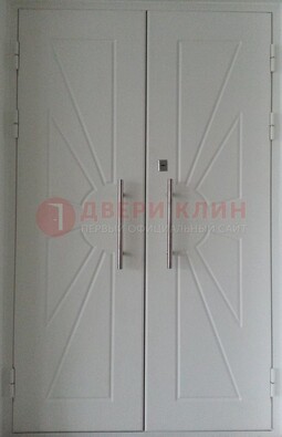 Парадная двухстворчатая дверь с фрезерованным МДФ ДПР-14 в Солнечногорске