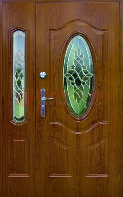 Парадная дверь со стеклянными вставками ДПР-73 для дома в Солнечногорске