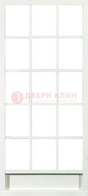 Железная решетчатая дверь в белом цвете ДР-10 в Солнечногорске