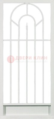 Стальная решетчатая дверь в белом цвете с пикой ДР-11 в Солнечногорске
