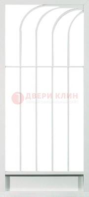 Белая металлическая решетчатая дверь ДР-17 в Солнечногорске