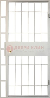 Железная решетчатая дверь в белом цвете ДР-19 в Солнечногорске