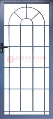 Синяя металлическая решетчатая дверь ДР-28 в Солнечногорске