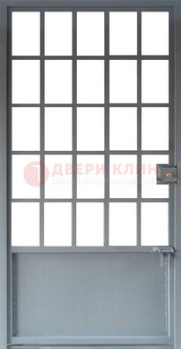 Металлическая решетчатая дверь в сером цвете ДР-7 в Солнечногорске