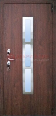 Входная дверь с МДФ и стеклом в современном стиле ДС-48 в Солнечногорске