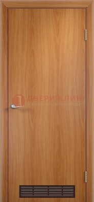 Светлая техническая дверь с вентиляционной решеткой ДТ-1 в Солнечногорске