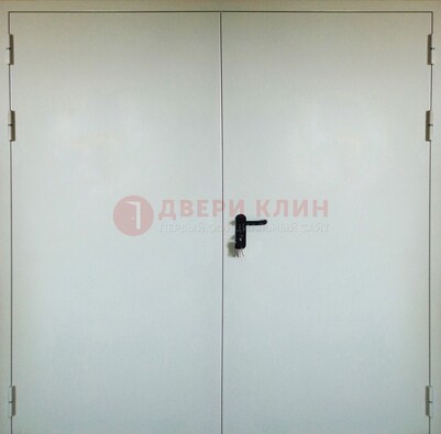 Белая металлическая противопожарная дверь ДТ-8 в Солнечногорске