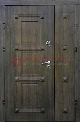 Железная двухстворчатая филенчатая дверь с виноритом ДВТ-143 в Солнечногорске