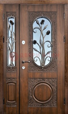 Железная дверь с виноритом и ковкой ДВТ-180 в Солнечногорске