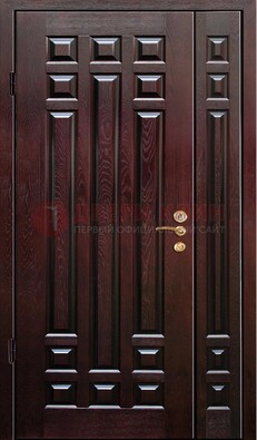 Коричневая металлическая дверь с виноритом ДВТ-20 в Солнечногорске