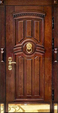 Входная дверь с виноритом в коричневом цвете ДВТ-236 в Солнечногорске