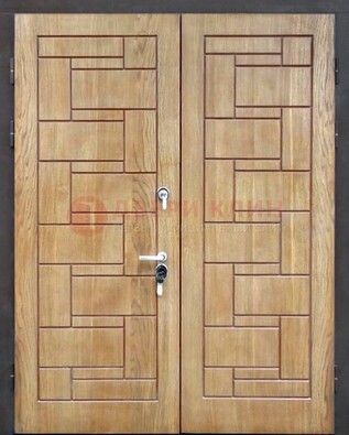 Светло-коричневая стальная дверь с виноритом ДВТ-245 в Солнечногорске