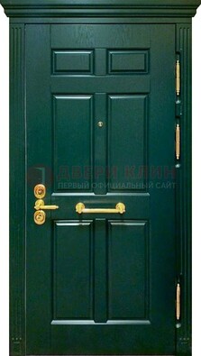 Классическая зеленая дверь с виноритом на улицу ДВТ-248 в Солнечногорске