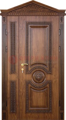 Узорная стальная дверь с виноритом для дома ДВТ-260 в Солнечногорске