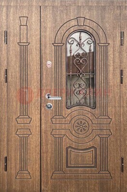 Железная классическая дверь с терморазрывом и рисунком ДВТ-77 в Солнечногорске